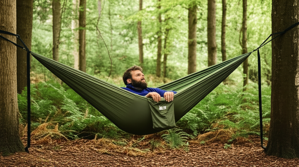 Ben Hammockin testing hammocks